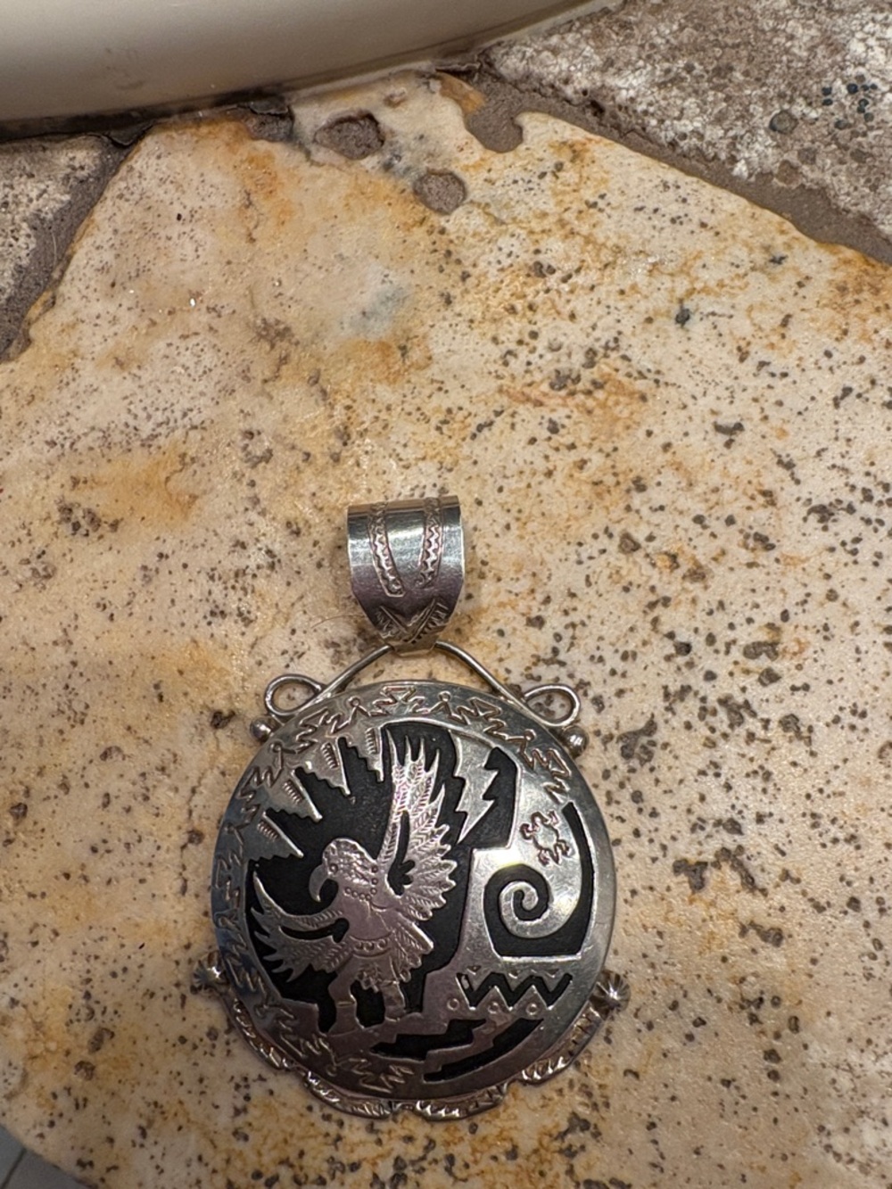 Silver eagle dancer medallion